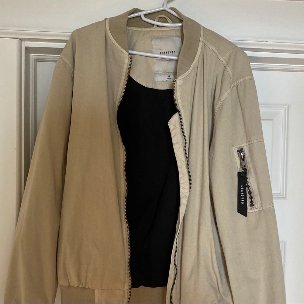 Tan bomber coat from Standard